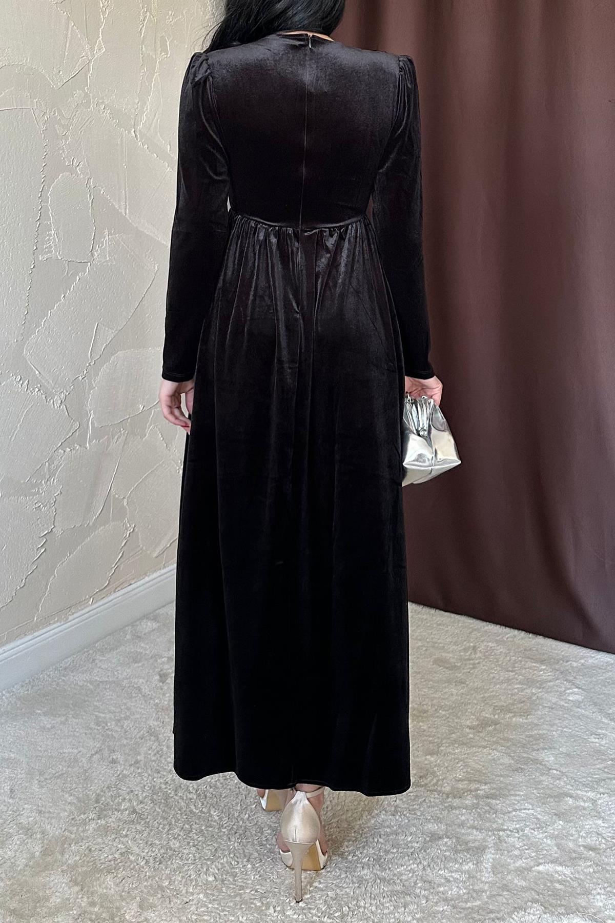 Rochie Elegantă Catifelată - Midnight Glow