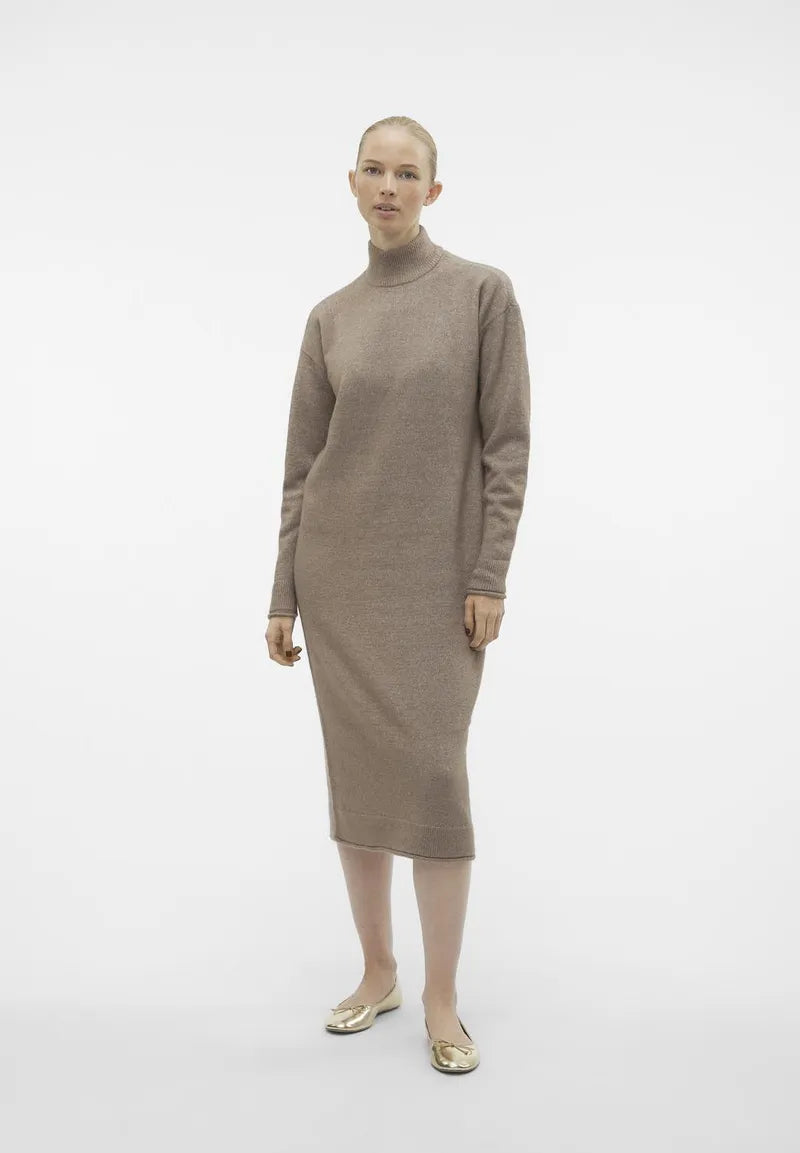 Rochie Kaden Ls HighNeck Calf Dress - Vero Moda