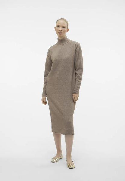 Rochie Kaden Ls HighNeck Calf Dress - Vero Moda