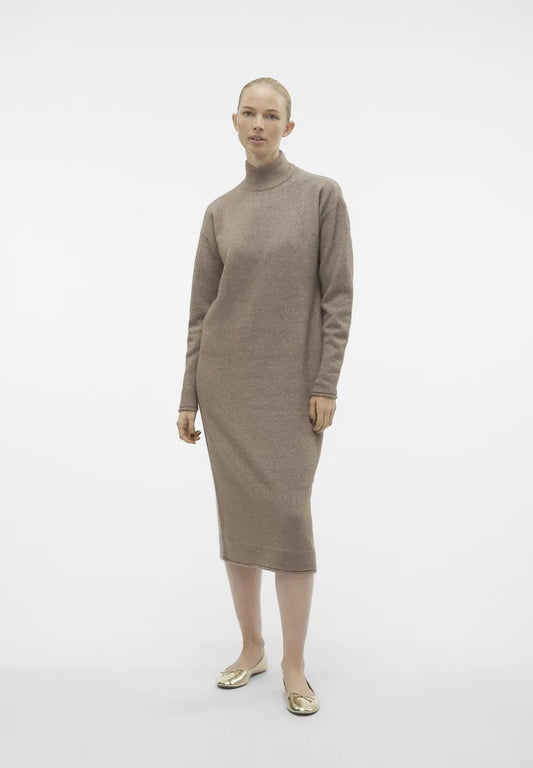Rochie Kaden Ls HighNeck Calf Dress - Vero Moda
