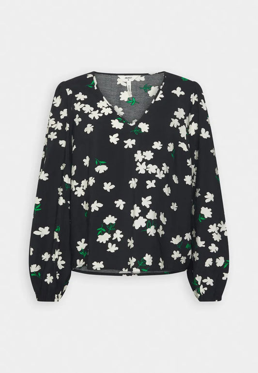 Bluză Leonora V-Neck top - OBJECT